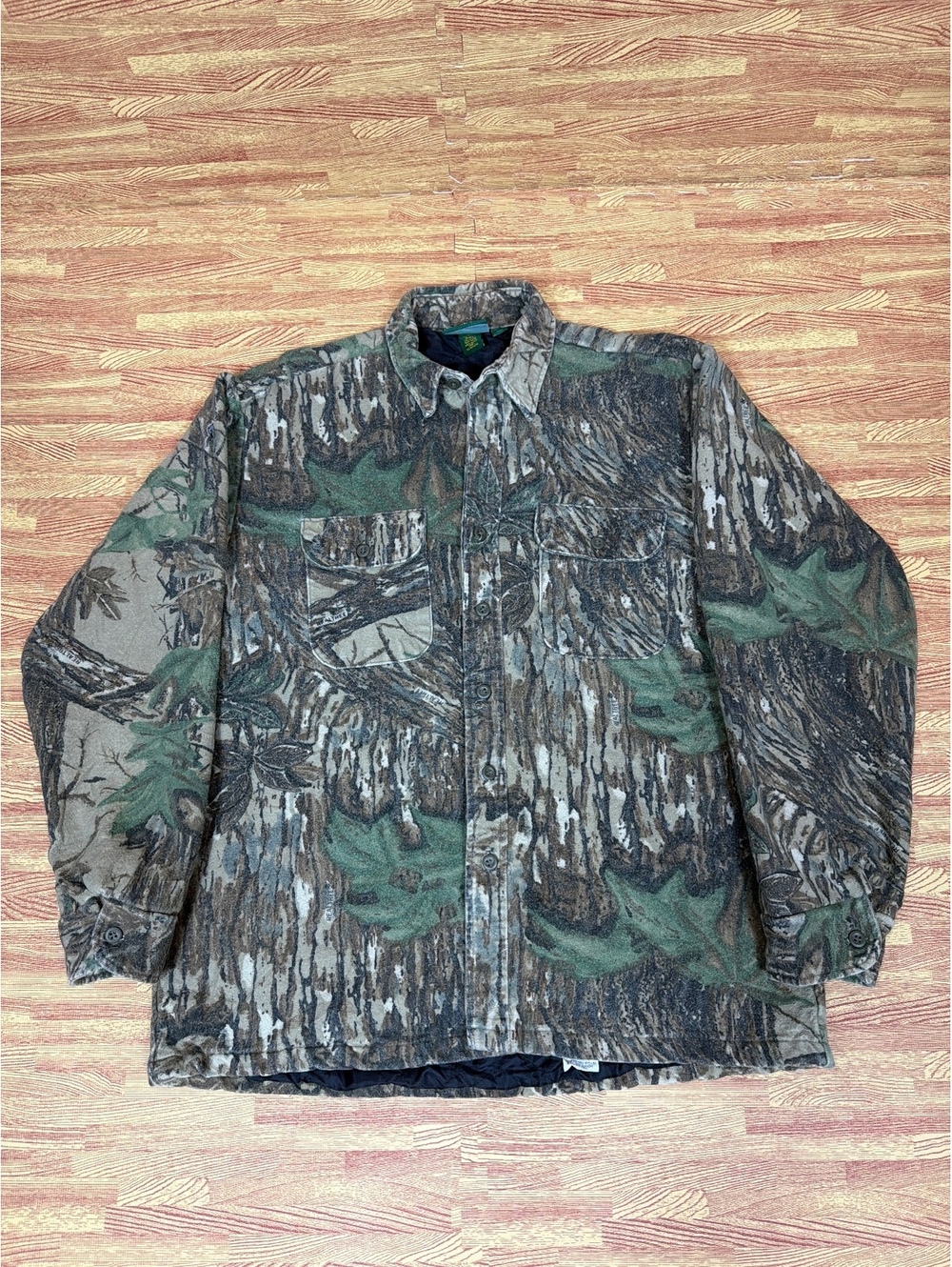 Vintage Cabela's Camouflage Quilted Insulated Shirt Jacket